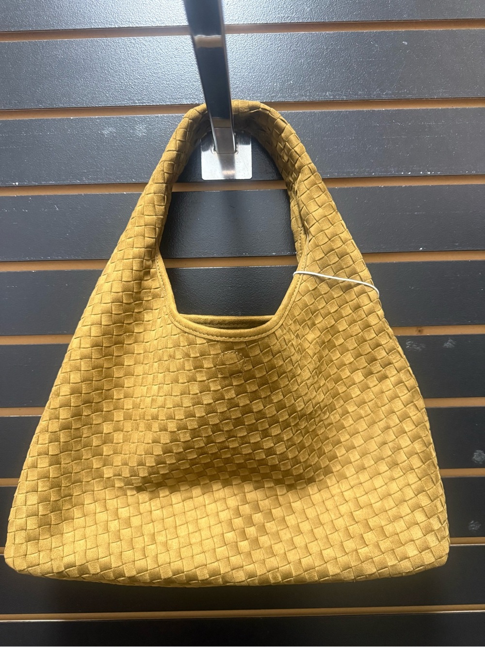 JW Pei Laura Woven Hobo Bag Olive Green Camel Faux Suede NWT - Picture 7 of 8